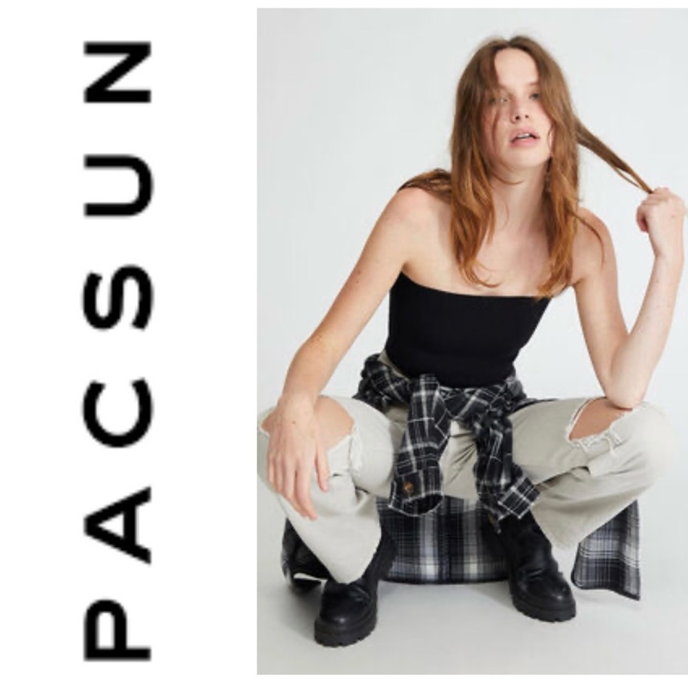 NWT PacSun L.A. Hearts black sweater tube top